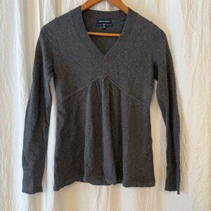 Gap Womens XS Gray Cotton Cashmere Blend Babydoll‎ Style Sweater Preppy Y2K Cute